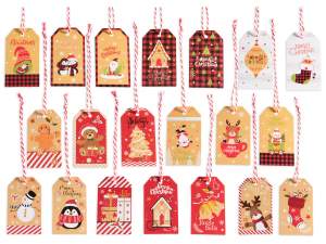 vente en gros d'étiquettes cadeaux de Noël