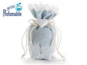 wholesaler bags bomboniers blue fabric lace