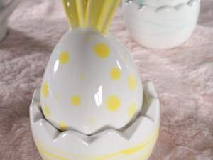 Pot d'oeufs de lapin de Pâques en gros