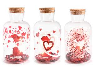 gros bocal en verre coeur faveur de mariage