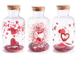 gros bocal en verre coeur faveur de mariage