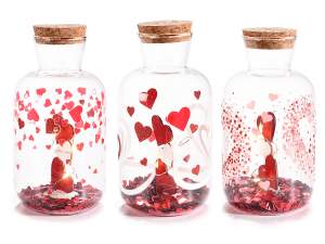 gros bocal en verre coeur faveur de mariage