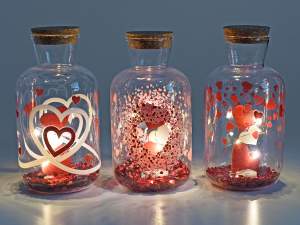 gros bocal en verre coeur faveur de mariage