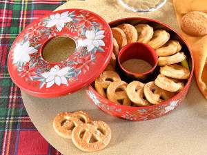 boîte à beignets de Noël en métal en gros