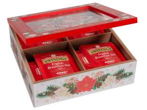 Boîte à thé en bois de Noël en gros