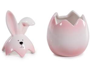 vente en gros de pots à biscuits en forme de lapin