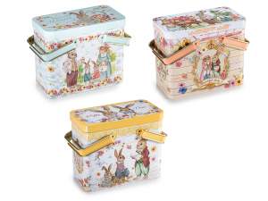 boîte panier de Pâques en métal en gros