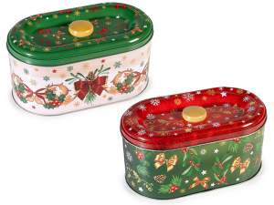 boîte métallique de Noël en gros