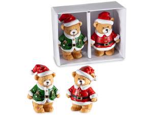ours en peluche de Noël en résine, vente en gros