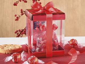Boîte cadeau en PVC en gros avec nœud