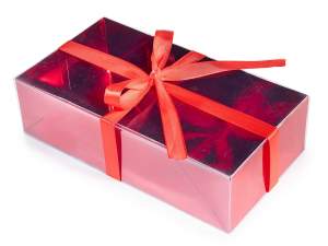 coffret cadeau rouge transparent en gros