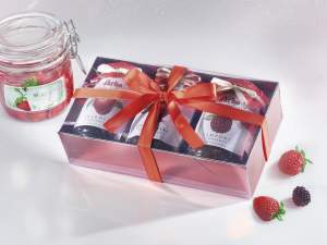 coffret cadeau rouge transparent en gros