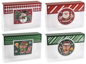 coffret cadeau de Noël transparent en gros