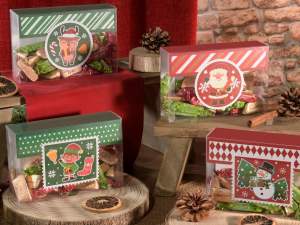 coffret cadeau de Noël transparent en gros