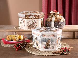 boîte de panettone hexagonale en gros