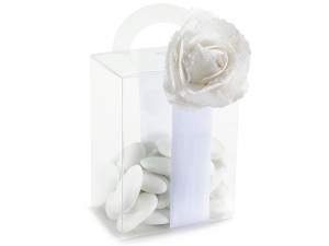 Boîte rectangulaire en PET avec poignée