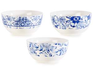vente en gros bols en porcelaine à fleurs bleues