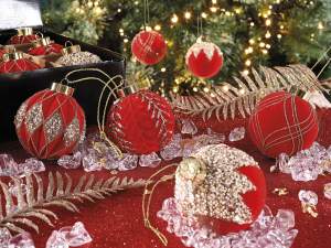 bolas navideñas de oro rojo al por mayor