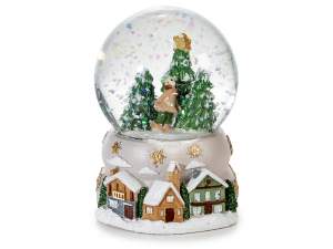 Globo de nieve navideño con paisaje al por mayor
