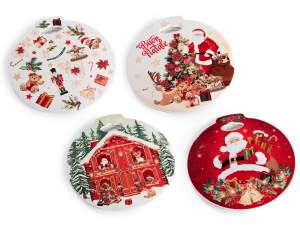 Salvamanteles navideño de cerámica brillante