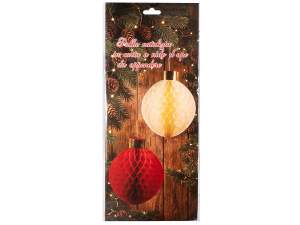 Decoración navideña de bolas de papel al por mayor
