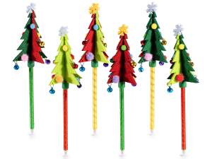 Bolígrafos con forma de árbol de Navidad