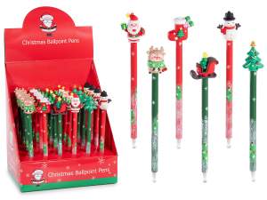 Bolígrafos navideños de decoración gomosa