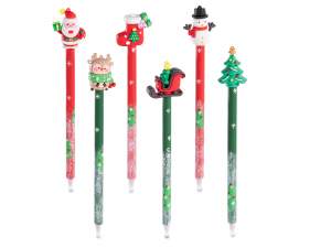 Bolígrafos navideños de decoración gomosa