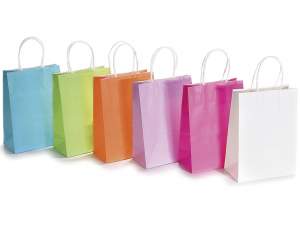 Bolsas de bolsas de papel de colores al por mayor