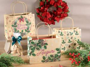 Bolsas de felicitación navideña al por mayor