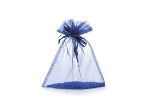 Bolsa de organza azul