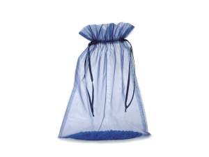 Bolsa de organza azul