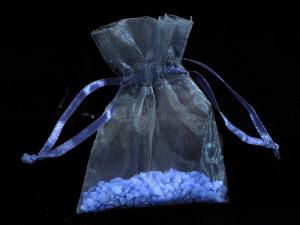Bolsa de organza azul