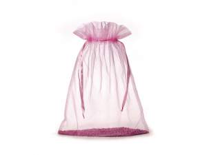 Bolsa de organza rosa