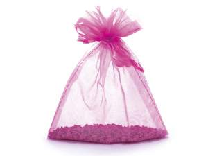 Mayoristas de bolsas de organza rosa