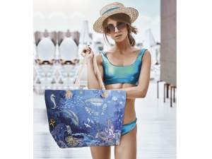 Bolsas de playa al por mayor, estampado de viaje