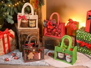 Bolsa de yute con ventana transparente