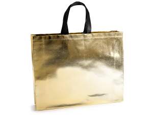 Mayorista de bolsas navideñas de metal grandes