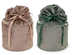 Porta panettone de tela brillante al por mayor