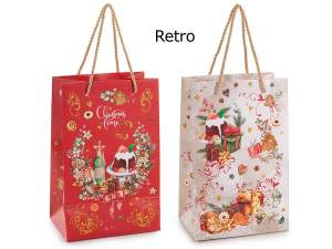 Bolsas navideñas al por mayor con ventanas transpa