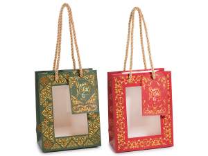 Bolsa de papel con ventana al por mayor