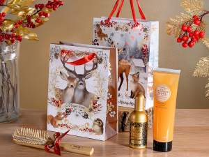 Bolsas navideñas al por mayor con asas de satén