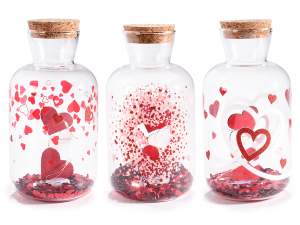 en-gros borcan de sticlă în formă de inimă pentru