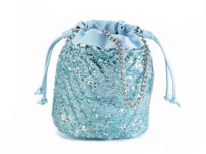 Grossisti borse secchiello donna paillettes