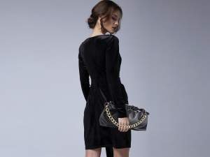 Ingrosso borsa arricciata similpelle