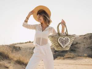 Ingrosso borsa paglia mare donna