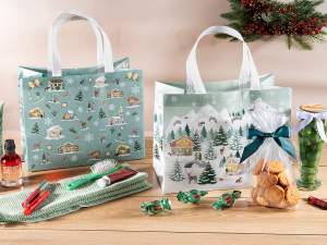 ingrosso borse shopper villaggio di natale