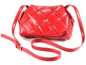 Ingrosso borse intrecciate similpelle rossa
