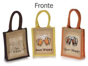 Grossista borse juta porta birra