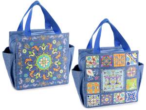 ingrosso borsa termica lunch bag donna maiolica